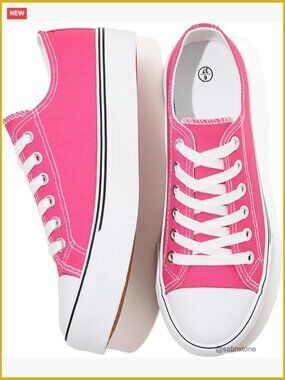Low Top Canvas Sneakers Fashion Tennis Shoes Comfort Lightweight Breathable